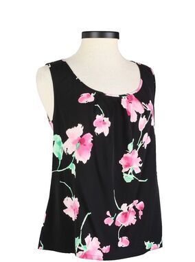 St John Stretch Silk Floral Tank,Top,Shell Multi Sz M MSRP $330